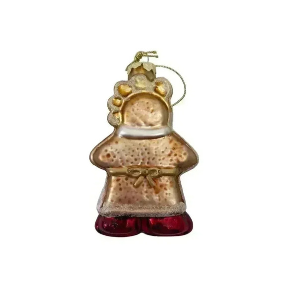 Blown Glass 4” Gingerbread Man Glass Christmas Tree Ornament Vintage - Picture 3 of 3